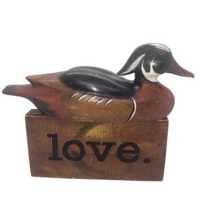 Vintage Wooden Duck Decoy Made In The People's Republic Of China Home Decor